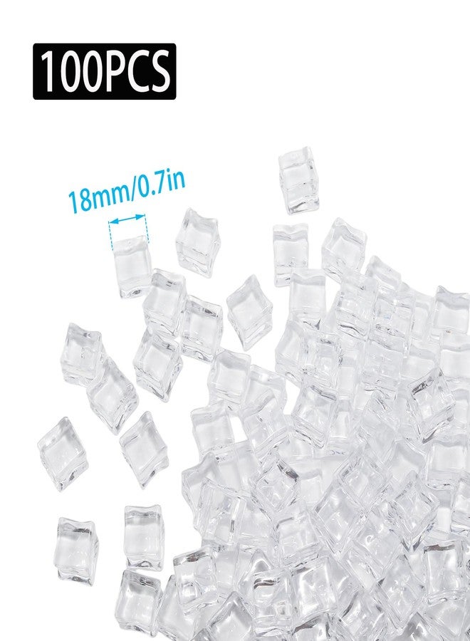 Wuyituart 100 Pcs 0.7" Fake Ice Cubes Reusable Acrylic Ice Cubes for Vase Fillers Decoration - Image 2
